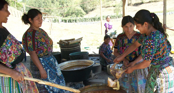Women making food